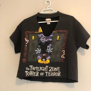 Disney Mickey Mouse Distressed Crop Top